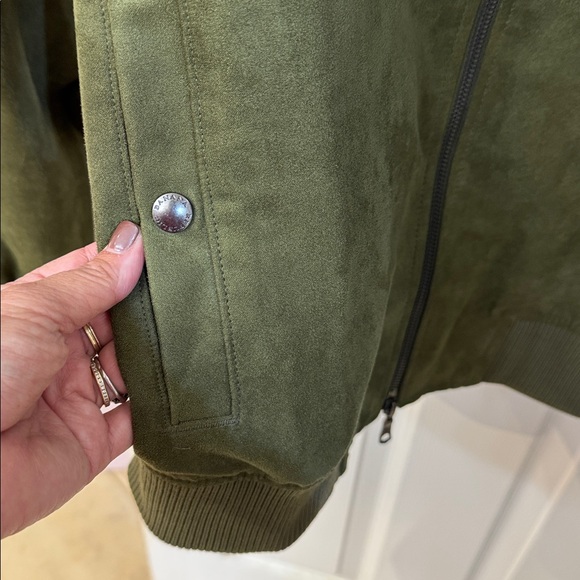 Banana Republic Factory Faux Suede Bomber Jacket - Picture 3 of 6